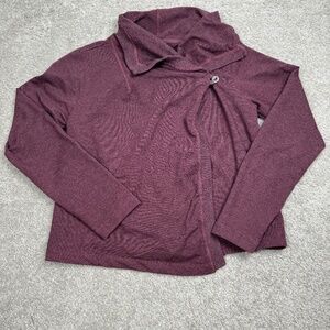 Patagonia Women's At See Wrap Red Sweatshirt Ahnya Open Wrap Cardigan Medium